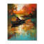 Horloge murale surdimensionnée Autumn Lake Serenity-833323680