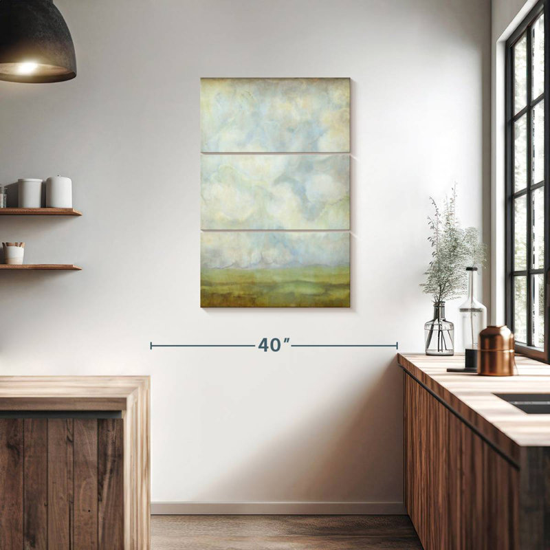 Avery Aged Abstract Landscape I, 38" H x 24" W