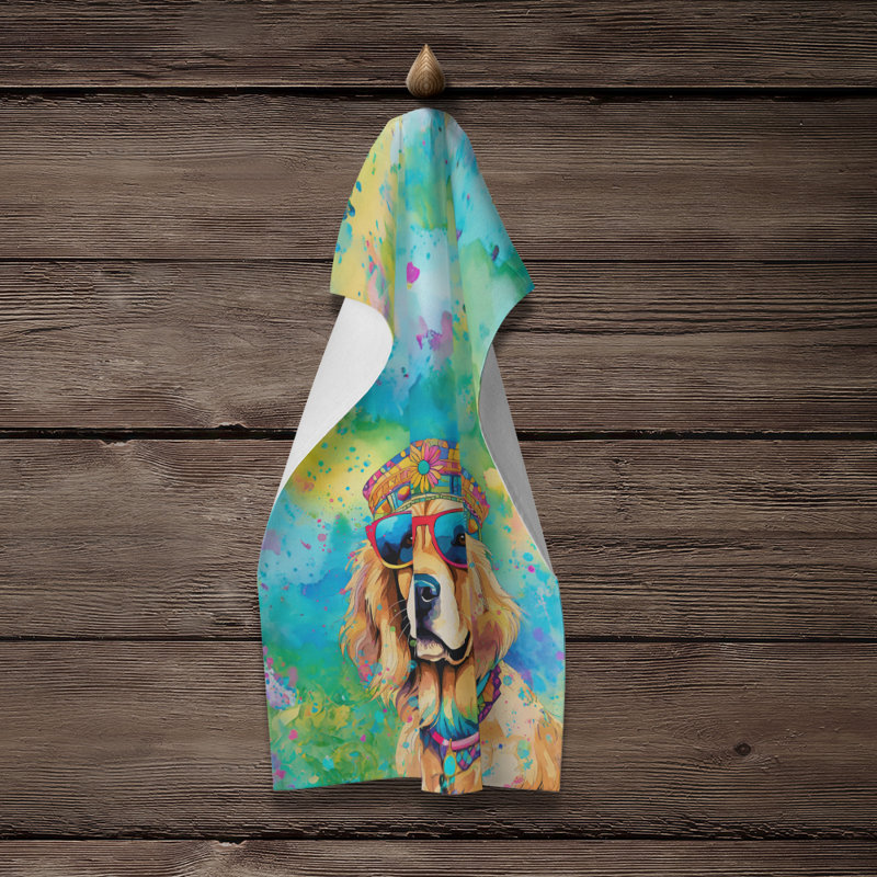 Serviette de cuisine Golden Retriever Hippie Dawg