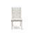 3 Piece Dining Room Furniture Set Contains a Square Dining Table and 2 Light grey Faux Leather Parsons Chairs, Linen White-1026574591-1026574589-1026574590