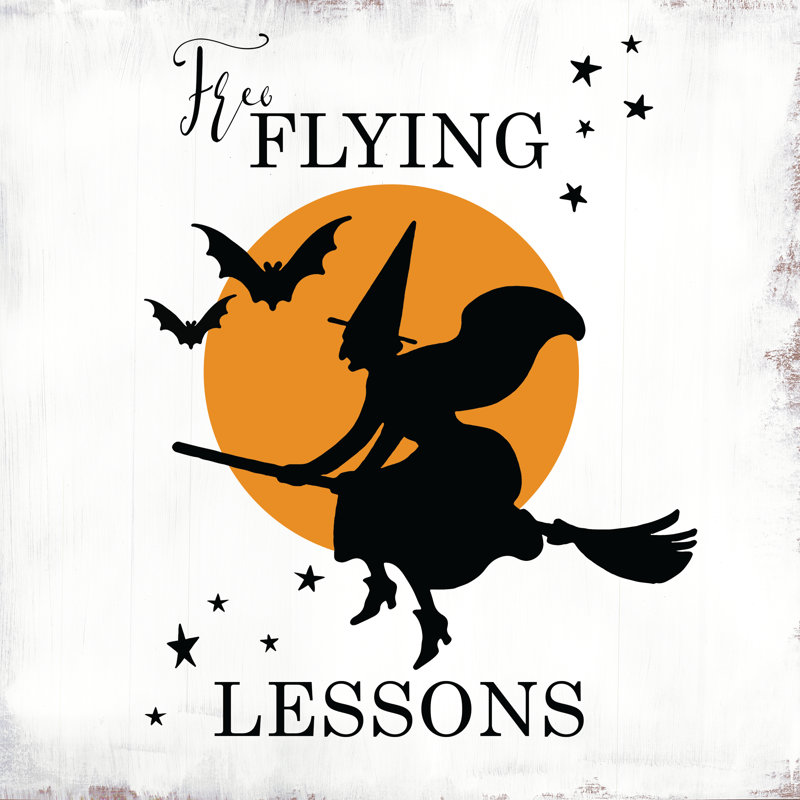 Free Flying Lessons On White With Stars - Wrapped Canvas Print, 76cm H x 76cm W x 3.8cm D
