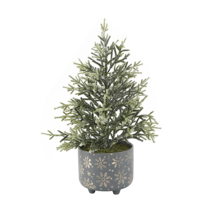 Arbre de Noël vert / blanc 18,8 po H