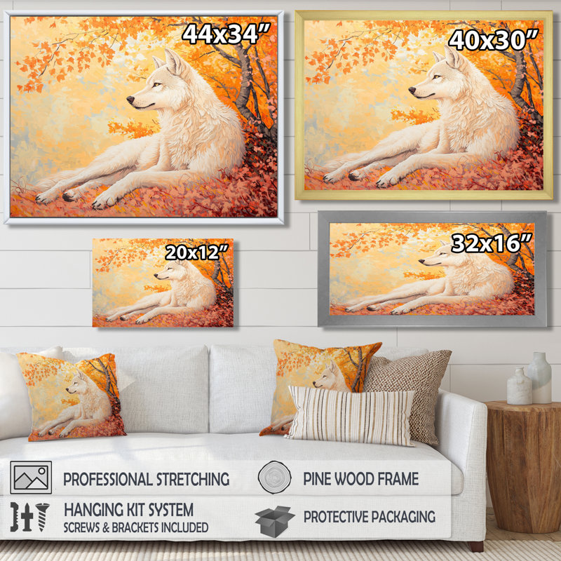 Blooming Wolf At Sunset II - loup, reproduction sur toile, H 12 po x l 20 po, Toile tendue, Ne s’applique pas