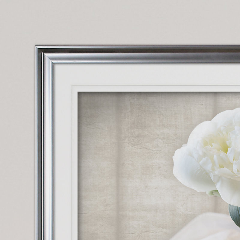 " Mason Jar Bloom I ", Silver, 30" H x 40" W x 1.5" D