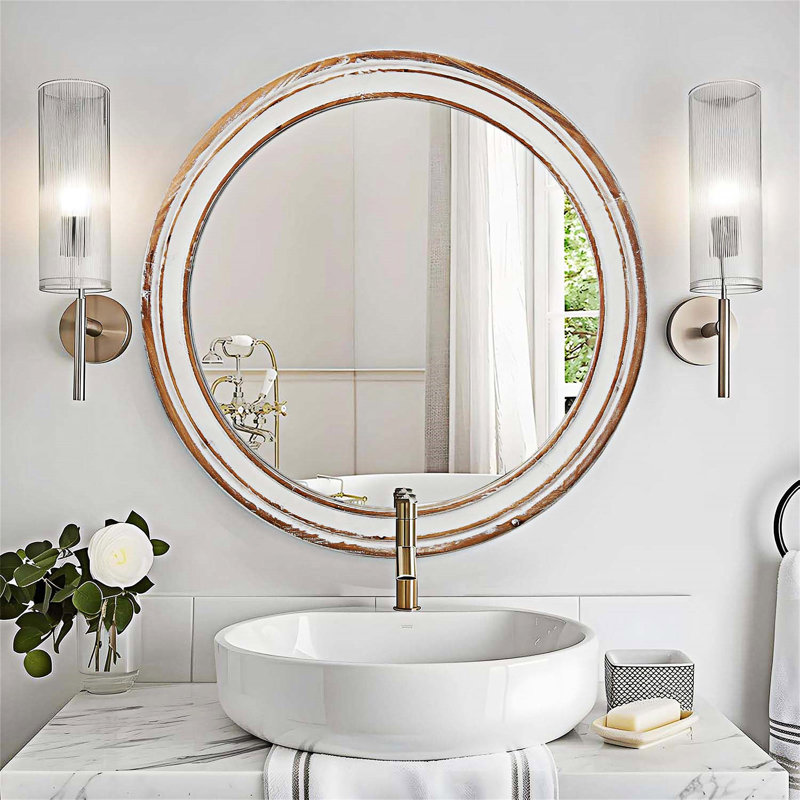 Miroir mural rond, 27,57 po x 27,57 po