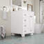 Acclaim 24 po Meuble-lavabo simple blanc avec comptoir en quartz Carrara et lavabo en porcelaine encastré-1902840197-1902840216