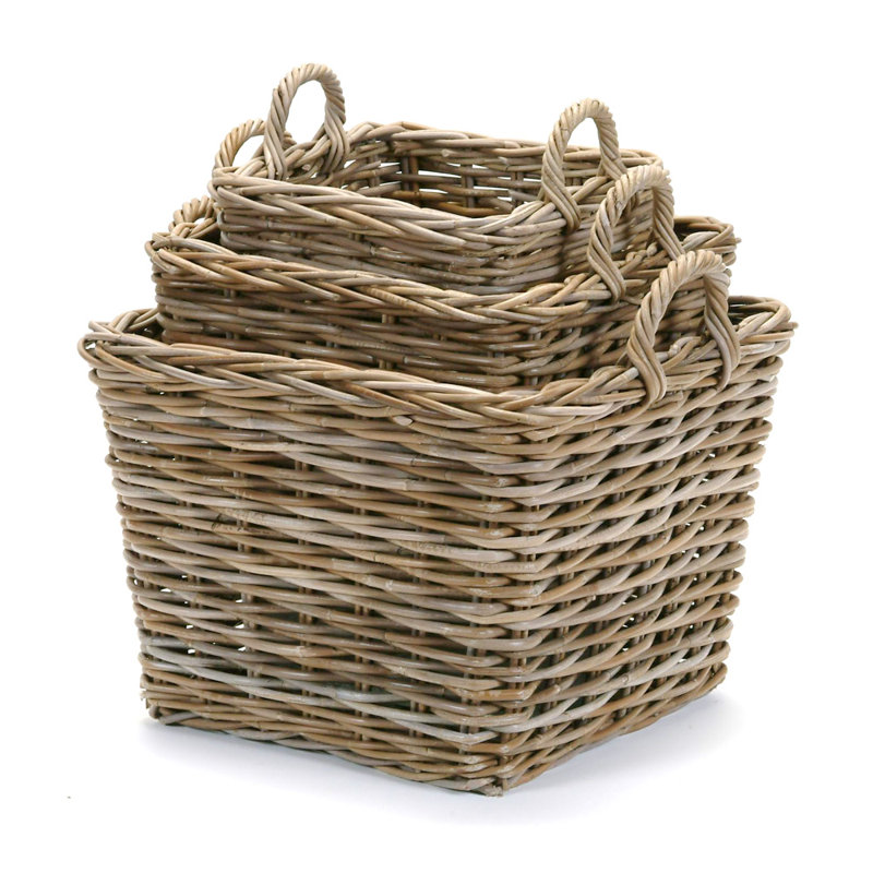 Ensemble de 3 paniers en rotin