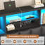Lit-bateau pseudo-flottant avec bibliothèque à lumière DEL Lit capitaine avec rangement et plateforme ouverte en métal avec station de charge-290319556-509108625