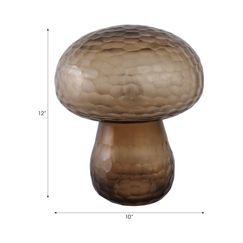 Petit champignon en verre 12 po Gaiah
