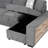 109" U-Shaped Sectional Sofa Pull-Out Sofa Bed With Two USB Ports-556407897