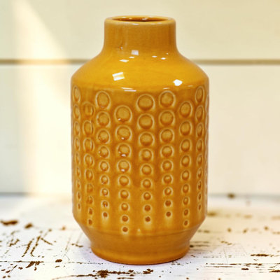 Yellow Ceramic Vase 25cm