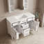 Armoire de meuble-lavabo 48 po avec comptoir en composite, 4 tiroirs et tablettes réglables-133421982