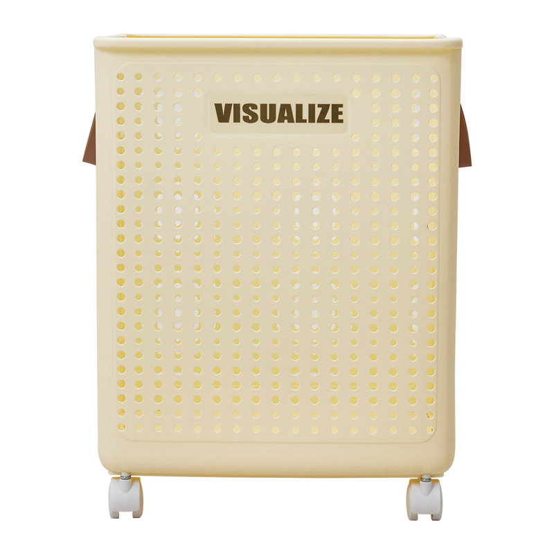 Plastic Laundry Basket with Handles, 50cm H x 37.7cm W x 36cm D