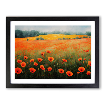 Poppy Field Watercolour Vol.3 - Framed Print