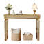 Miroir console rétro vintage grain de bois processus magnifique et noble pour le vestibule, la table de canapé, le salon