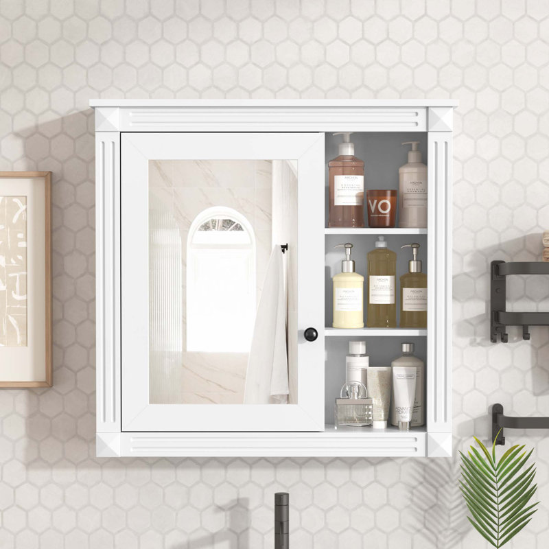 Armoire à pharmacie de salle de bain avec miroir, H 28,74 po x L 29,52 po x l 7,12 po