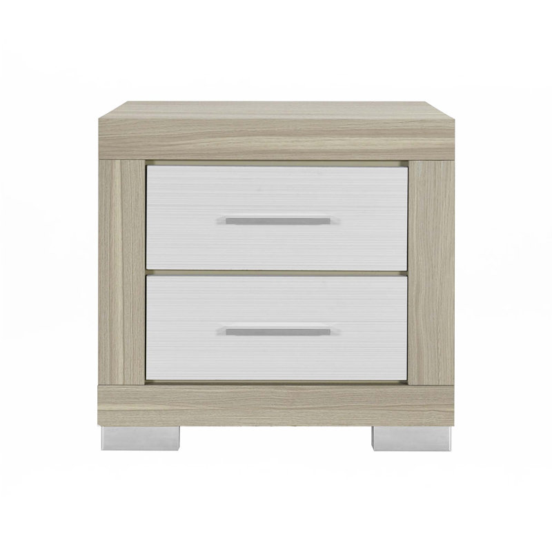 Table de nuit, Naturel / Blanc