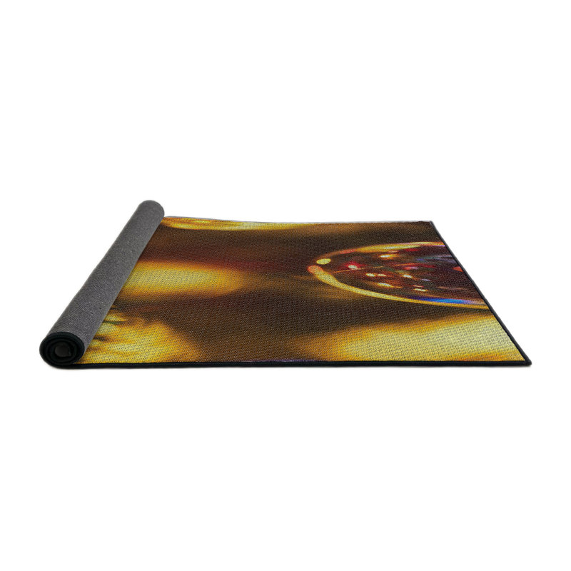 Tapis brun Shez, Rond 5 pi