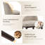 Chaise rembourrée en bois massif avec tissu doux-1299407425