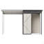 Remise durable en acier galvanisé de 5 pi x 3 pi et abri de jardin, rangement facile à assembler avec pergola ouverte, remise tout-en-un 2 en 1 pour le rangement des outils, le patio et la cour