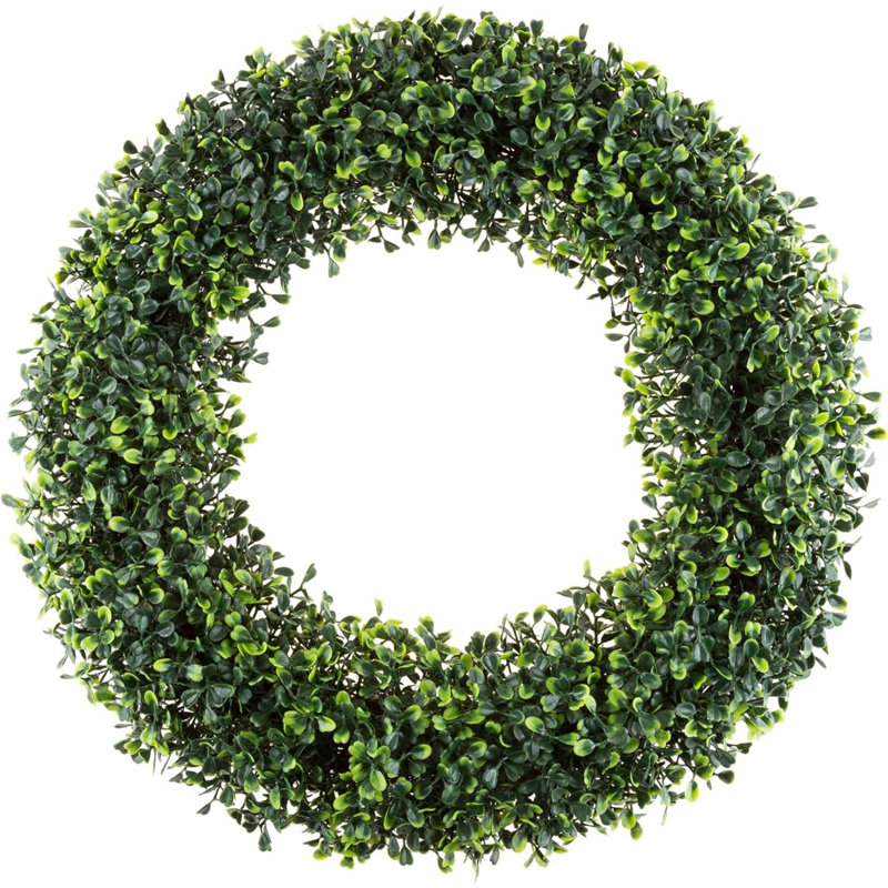 Couronne de buis couronnes rondes artificielles pour l'extérieur, été, automne ou hiver