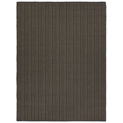 Striped Area Rug in Gray/Charcoal