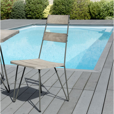 Outdoor Patio Dining Side Chair with Cushion