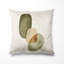 Coussin décoratif abstrait à formes abstraites dans les tons de vert et de brun - Coussin décoratif moderne imprimé Mid-Century-135799938