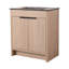 Meuble-lavabo autoportant de 30 pouces avec lavabo en céramique et 2 portes d'armoire à fermeture en douceur