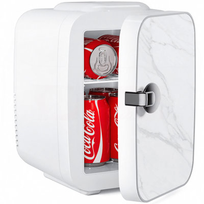 Mini réfrigérateur, petit réfrigérateur portatif 4L / 6 canettes, réfrigérateur compact et chaud pour soins de la peau, nourriture et boissons, petit réfrigérateur pour chambre à coucher, dortoir, voiture, bureau