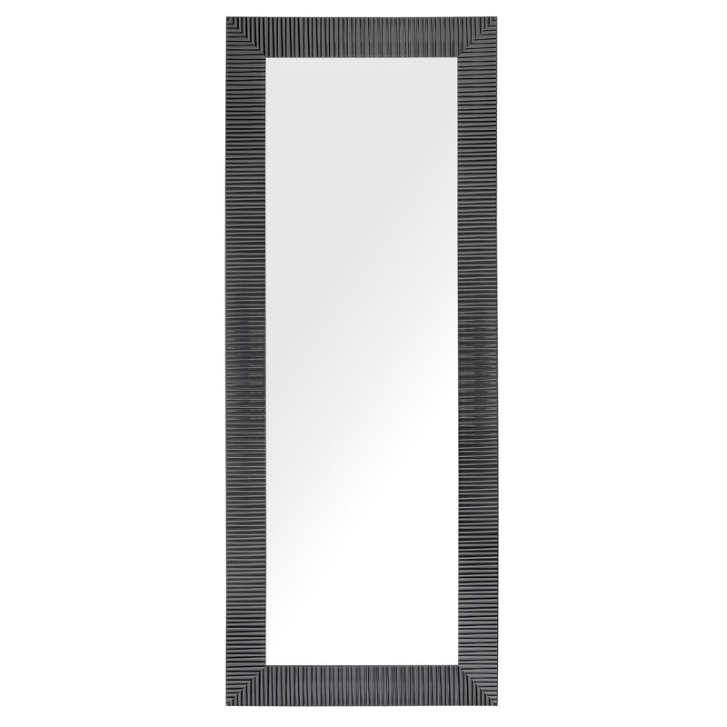 Ledyard Flat Wall Mirror, Black