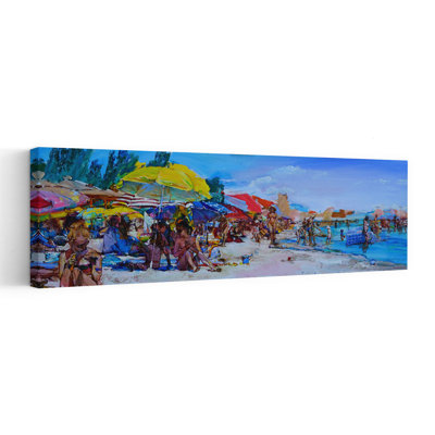 Lively Summer Beach Abstract Coastal Wall Art