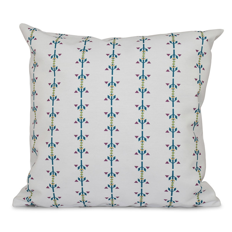 Coussin Happy Hippy, H 18 po x l 18 po, Bleu sarcelle