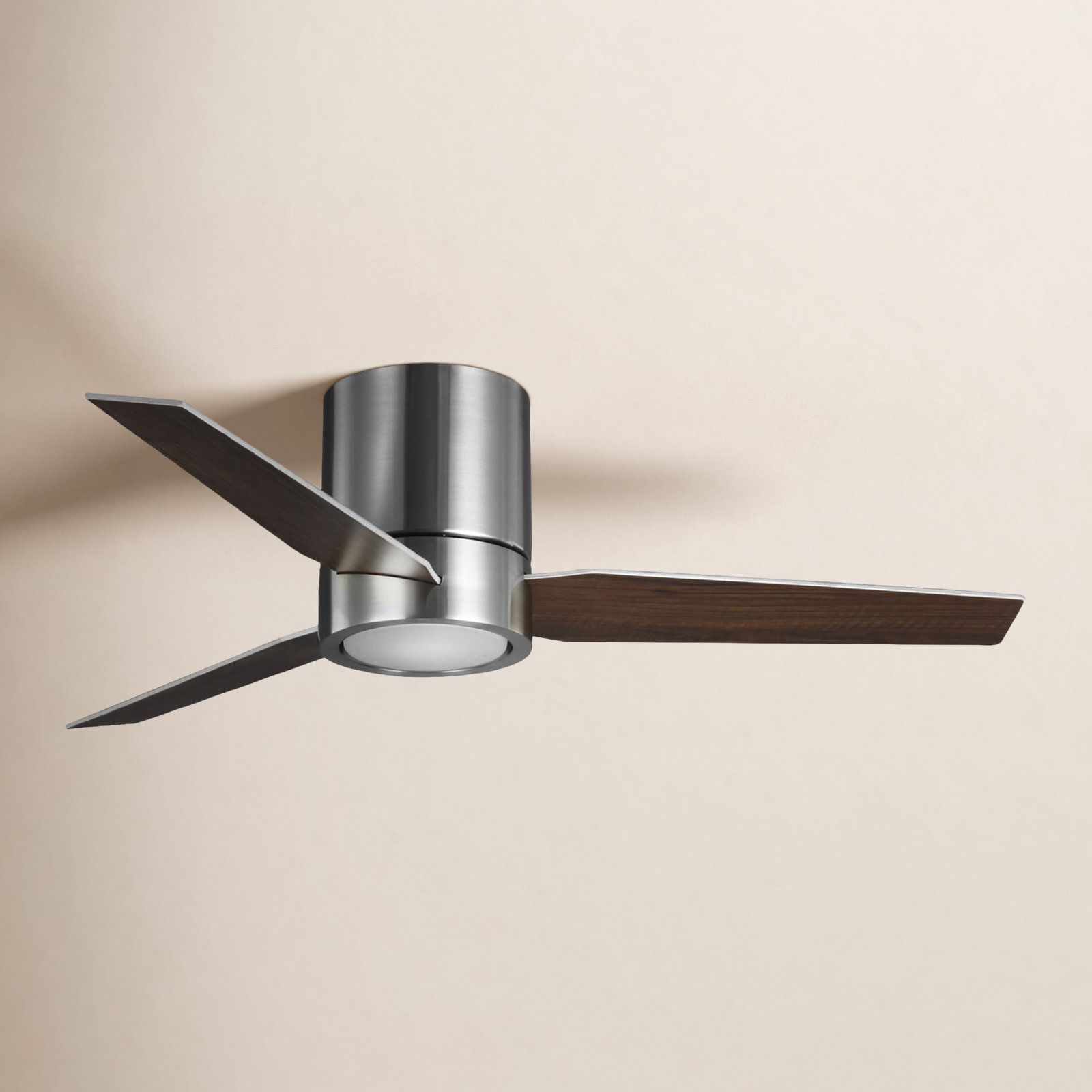 Reyka 44'' 3 Blade Ceiling Fan with LED Light Kit, Brushed Nickel