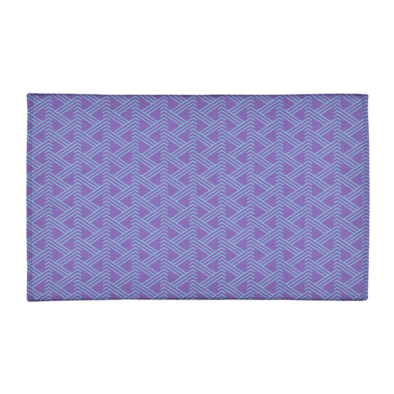 Tapis bleu ciel/mauve zig zag, Rectangle 3 pi x 5 pi