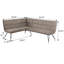 Banc de salle à manger rembourré en L Giacomo-1546963280