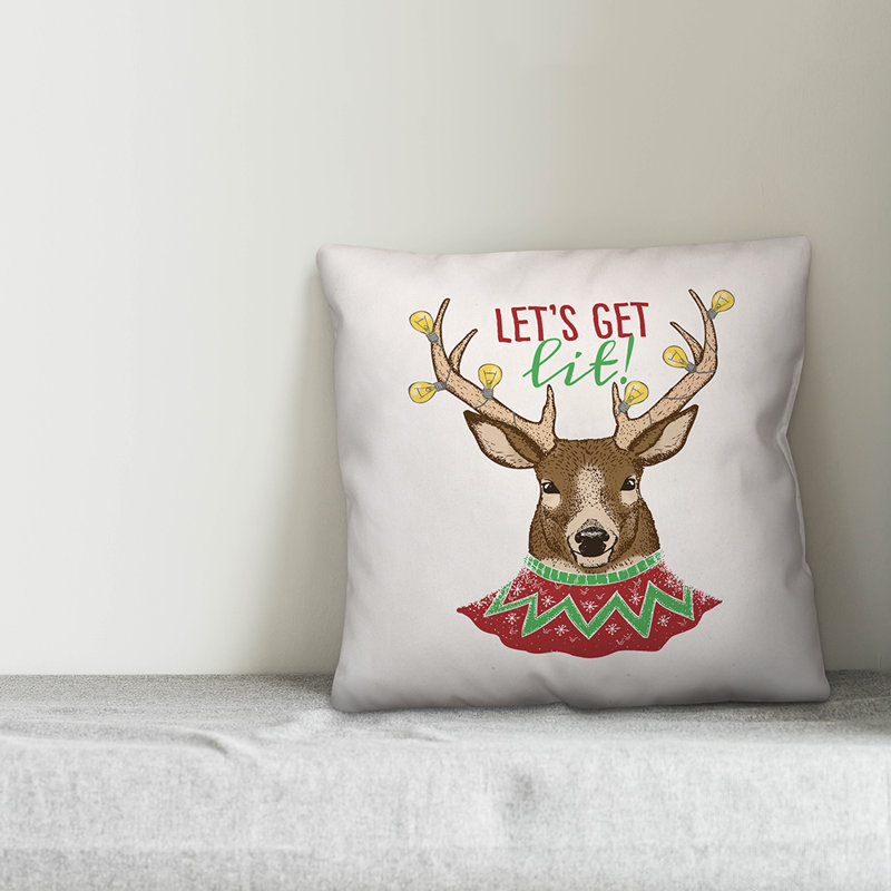  Housse de coussin Let's Get Lit, 16 po x 1 po