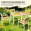 Outdoor Dining Furniture Set,5Pc Patio Table And Chairs Set