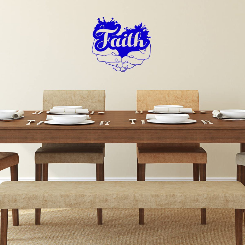Text & Numbers Non-Wall Damaging Wall Decal, Blue, 23" H x 24" W
