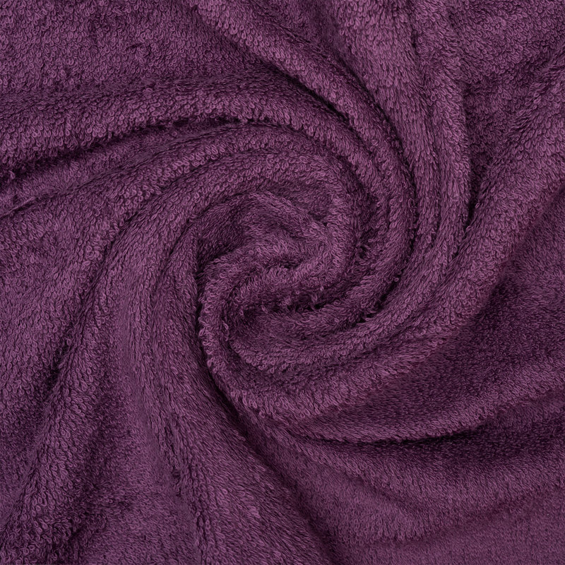 Ensemble de serviettes 8 pièces 100% coton Doncia, Gris foncé / prune