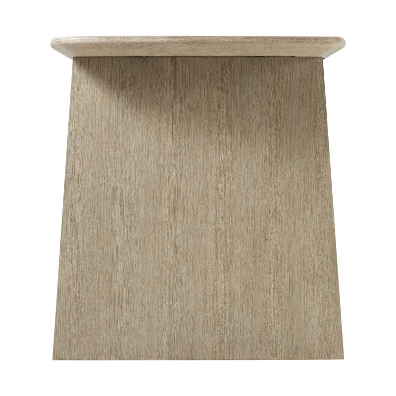 Repose Solid Wood Writing Desk, Gray Oak