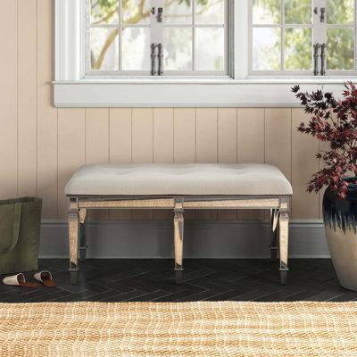 Celeste Mirrored 42.25"W Bench