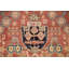 Tapis antique à teinture végétale orange 5 x 8