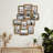 12 Opening Rustic Wood-Tone Collage Picture Frame