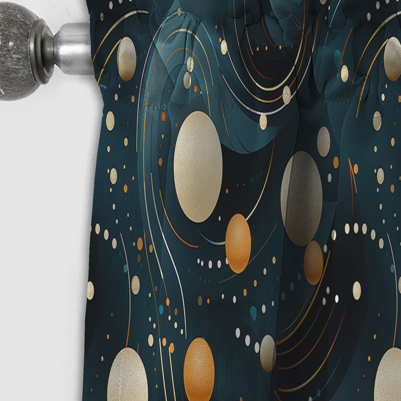 Motif à pois glamour Art Deco I - rideau abstrait - rideau occultant - 1 panneaux, L 52 po x L 108 po