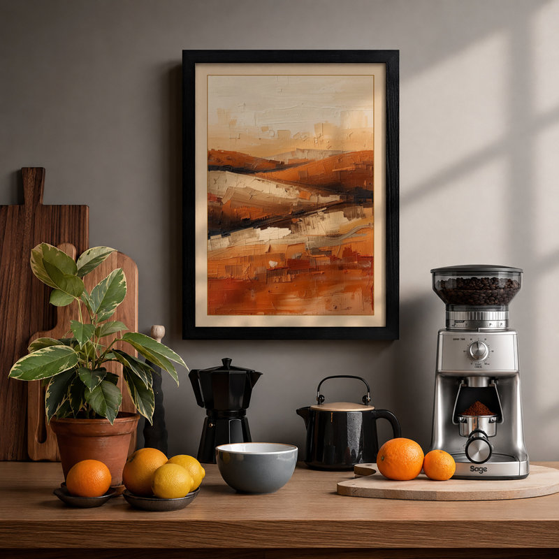 Layers of Light Modern - Framed Print, Black, A3 - 42.0 x 29.7 cm