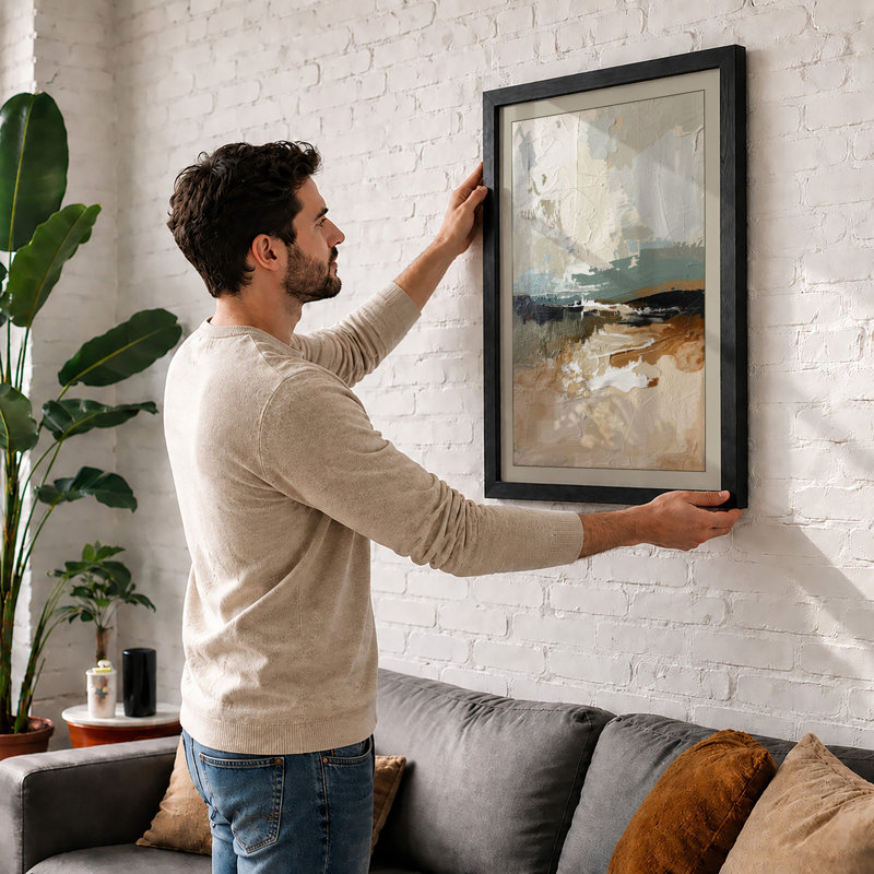Layered Horizons Scandinavian - Framed Print, A3 - 42.0 x 29.7 cm, Unframed
