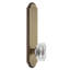 Grandeur Arc Tall Plate Privacy with Baguette Clear Crystal Door Knob-230916662-244974103-244974127