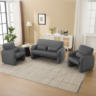 3 - Piece Corduroy Living Room Set