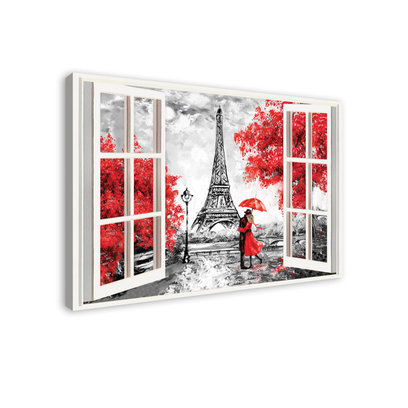 Art sur toile pour fenêtre paris Erika, H 32 po x l 48 po x P 1,25 po